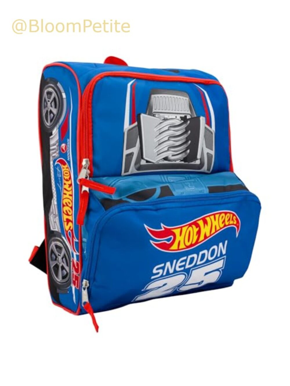 14" Kids Backpack Hot Wheels Race Car Design Mini School Bag Padded
